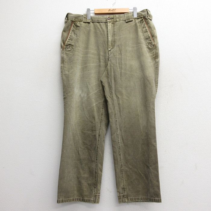 W39★古着 オービス ORVIS パンツ メンズ 00年代 00s コットン 緑系 グリーン 24nov25 中古 ボトムス ロング