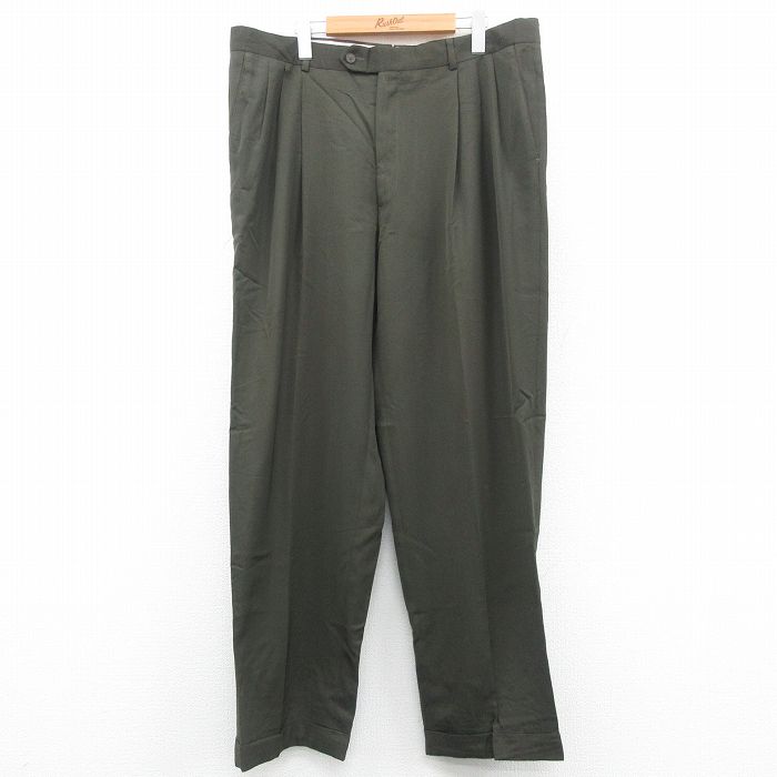 W39★古着 ジバンシー GIVENCHY スラックス パンツ メンズ 90年代 90s ウール USA製 緑 グリーン 24nov27 中古 ボトムス ロング