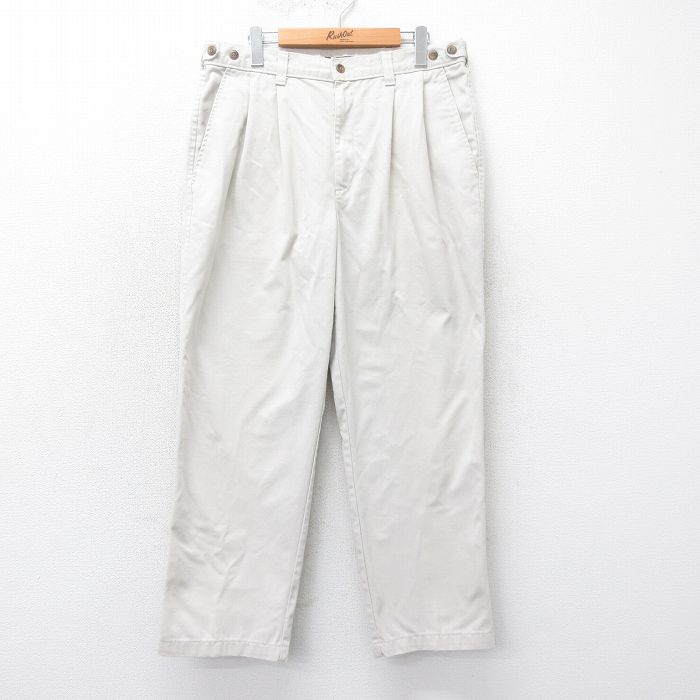 W35★古着 ドッカーズ パンツ メンズ 00年代 00s コットン 薄ベージュ カーキ 24dec04 中古 ボトムス ロング