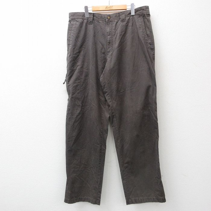 W38★古着 コロンビア COLUMBIA パンツ メンズ 00年代 00s コットン 濃グレー 24dec07 中古 ボトムス ロング