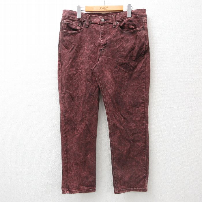 W35★古着 リーバイス Levis 541 ジーンズ メンズ ケミカルウォッシュ エンジ他 デニム 24dec07 中古 ボトムス ジーパン Gパン ロング パンツ