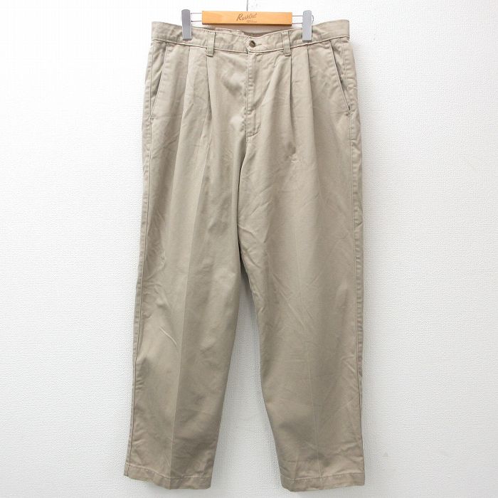 W36★古着 ドッカーズ チノ パンツ チノパン メンズ 00年代 00s コットン ベージュ カーキ 24dec07 中古 ボトムス ロング