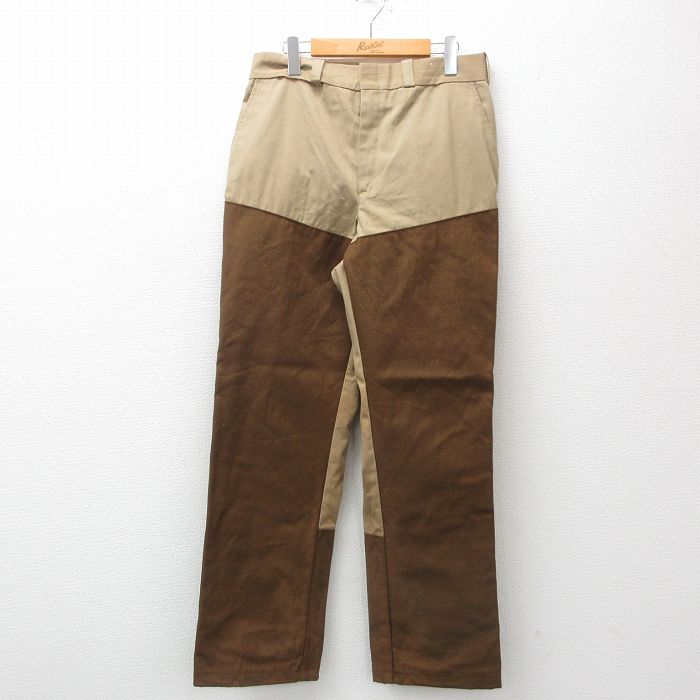 【20%OFF】W33★古着 ハンティング パンツ メンズ 90年代 90s USA製 ベージュ カーキ 24dec10 中古 ボトムス ロング