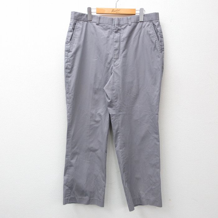 【20%OFF】W36★古着 アーノルドパーマー スラックス パンツ メンズ グレー 24dec10 中古 ボトムス ロング