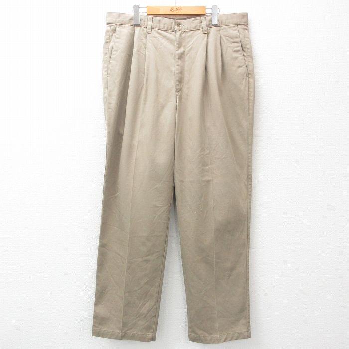 【20%OFF】W37★古着 ドッカーズ パンツ メンズ 90年代 90s コットン USA製 ベージュ カーキ 【spe】 24dec11 中古 ボトムス ロング