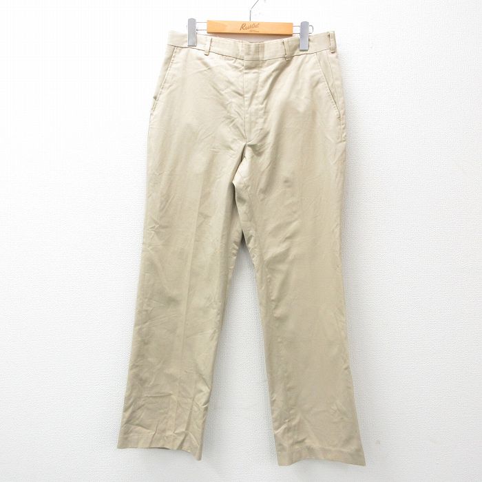 【50%OFF】W31★古着 パンツ メンズ 80年代 80s USA製 タロン ベージュ カーキ 24dec11 中古 ボトムス ロング