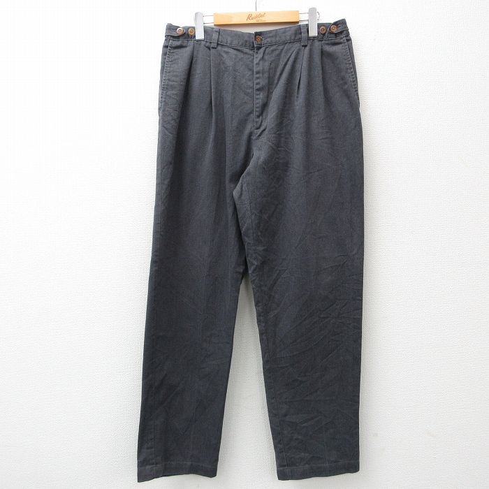 W35★古着 FARAH パンツ メンズ グレー 24dec11 中古 ボトムス ロング
