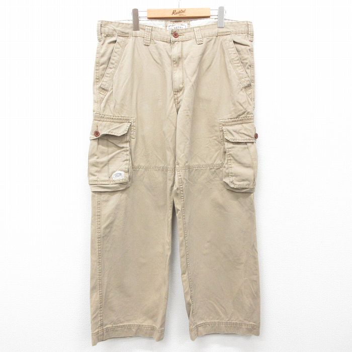 W38★古着 リーバイス Levis カーゴ パンツ メンズ コットン ベージュ カーキ 24dec16 中古 ボトムス ロング