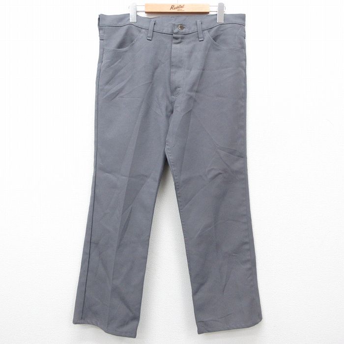 W36★古着 ラングラー Wrangler ランチャー パンツ メンズ グレー 24dec18 中古 ボトムス ロング