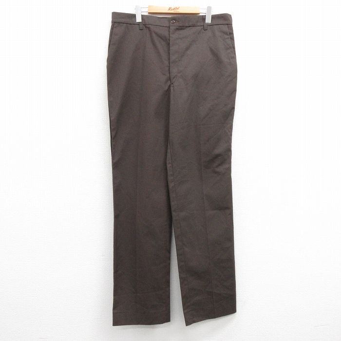 W38★古着 レッドキャップ ワーク パンツ メンズ 90年代 90s USA製 茶 ブラウン 24dec19 中古 ボトムス ロング