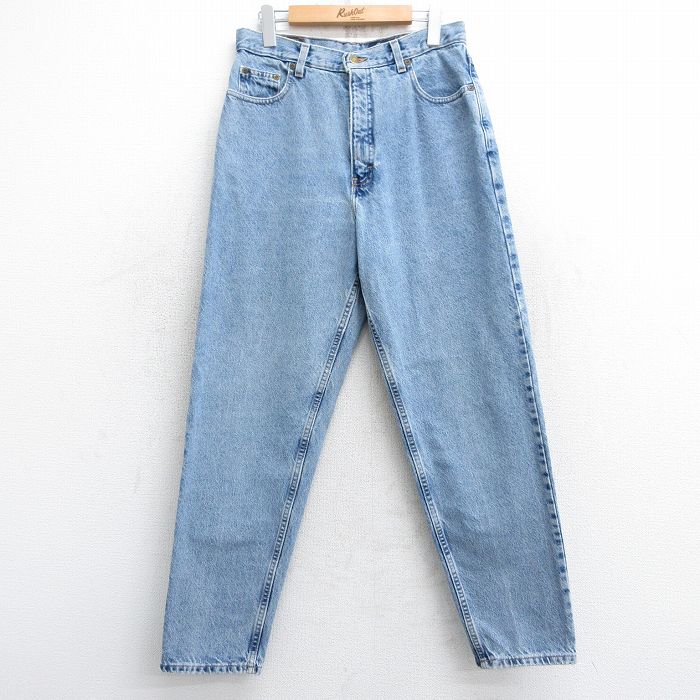 【20%OFF】W31★古着 エディーバウアー ジーンズ メンズ コットン 紺 ネイビー デニム 25jan31 中古 ボトムス ジーパン Gパン ロング パンツ