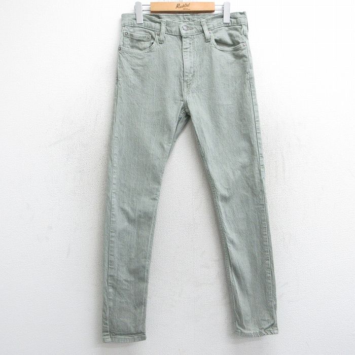 W32★古着 リーバイス Levis 512 ジーンズ メンズ 緑系 グリーン デニム 25feb01 中古 ボトムス ジーパン Gパン ロング パンツ