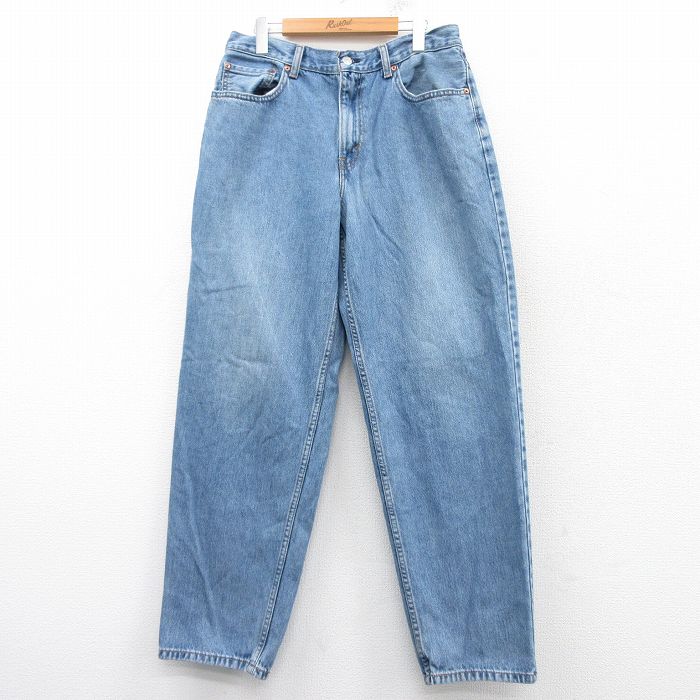 W33★古着 リーバイス Levis 560 ジーンズ メンズ コットン 紺 ネイビー デニム 25feb04 中古 ボトムス ジーパン Gパン ロング パンツ