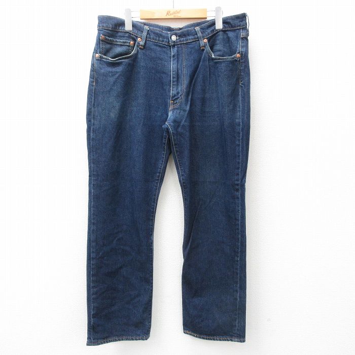 W37★古着 リーバイス Levis 514 ジーンズ メンズ 濃紺 ネイビー デニム 25feb01 中古 ボトムス ジーパン Gパン ロング パンツ
