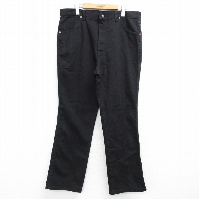 【50%OFF】W38★古着 ジーンズ メンズ 90年代 90s USA製 黒 ブラック デニム 25feb03 中古 ボトムス ジーパン Gパン ロング パンツ