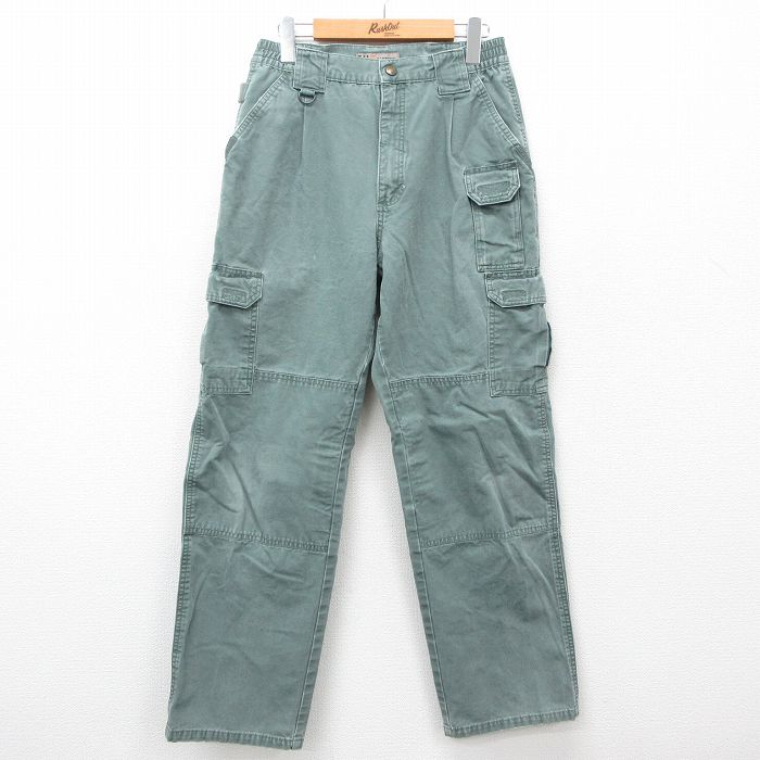 W30★古着 5.11 タクティカル カーゴ パンツ メンズ ダック地 コットン 緑 グリーン 25feb03 中古 ボトムス ロング