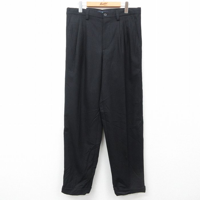 W34★古着 ギャップ GAP パンツ メンズ デッドストック ウール 黒 ブラック 25feb03 中古 ボトムス ロング
