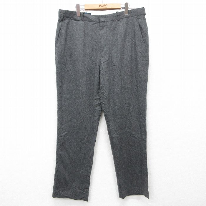 W38★古着 ラルフローレン Ralph Lauren ブランド スラックス パンツ メンズ 90年代 90s ウール グレー 25feb03 中古 ボトムス ロング