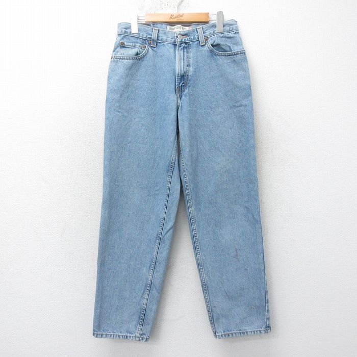 W31★古着 リーバイス Levis 560 ジーンズ メンズ コットン 紺 ネイビー デニム 25feb04 中古 ボトムス ジーパン Gパン ロング パンツ