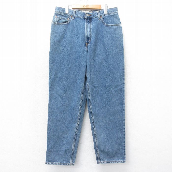 W35★古着 リーバイス Levis 560 ジーンズ メンズ コットン 紺 ネイビー デニム 25feb04 中古 ボトムス ジーパン Gパン ロング パンツ
