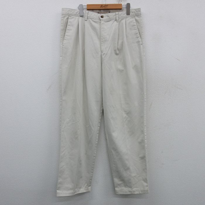 W36★古着 ドッカーズ チノ パンツ チノパン メンズ 00年代 00s コットン ベージュ カーキ 25feb05 中古 ボトムス ロング