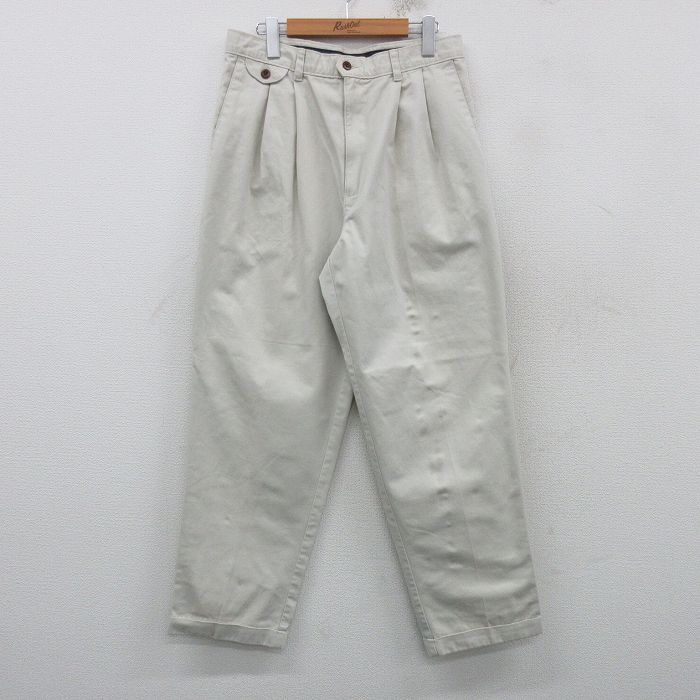 W31★古着 ドッカーズ チノ パンツ チノパン メンズ コットン ベージュ カーキ 25feb05 中古 ボトムス ロング