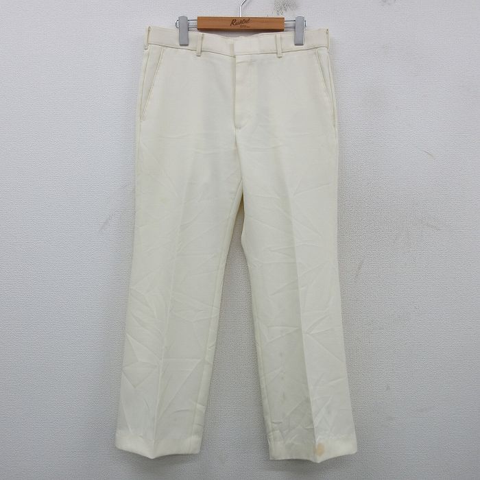 W33★古着 リーバイス Levis アクション スラックス パンツ メンズ 80年代 80s タロン 生成り 25feb05 中古 ボトムス ロング