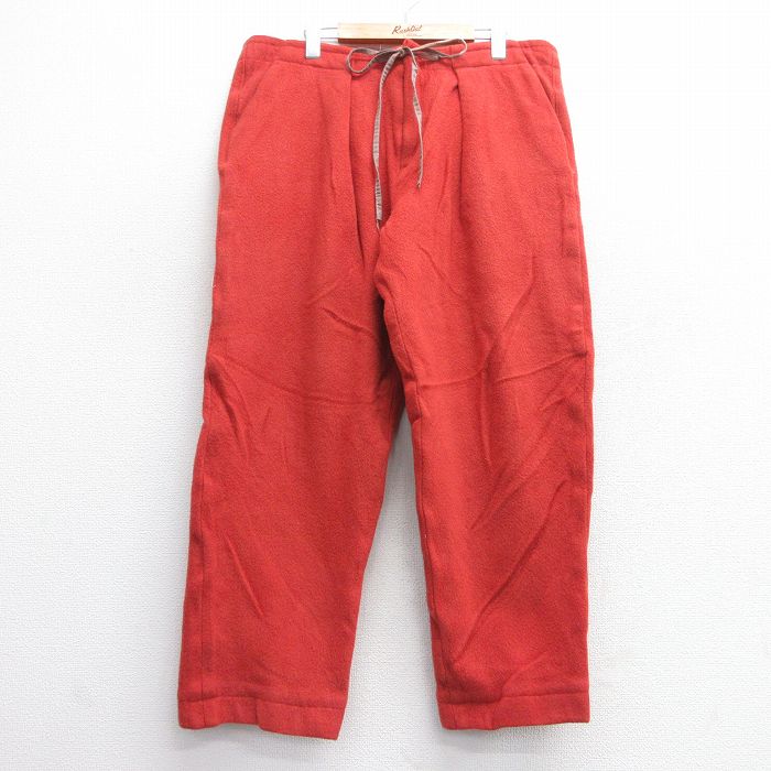 W37★古着 パンツ メンズ 90年代 90s ウール USA製 タロン 赤系 レッド 25feb07 中古 ボトムス ロング