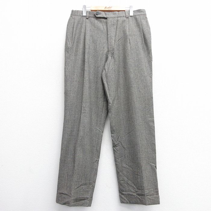W34★古着 ノーティカ NAUTICA ブランド スラックス パンツ メンズ ウール グレー他 25feb07 中古 ボトムス ロング