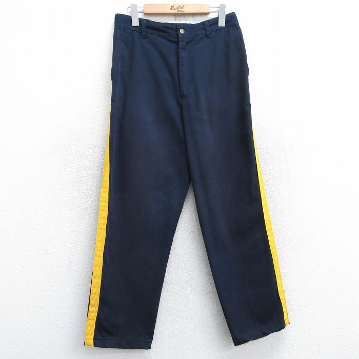 W30★古着 パンツ メンズ 紺 ネイビー 25feb08 中古 ボトムス ロング