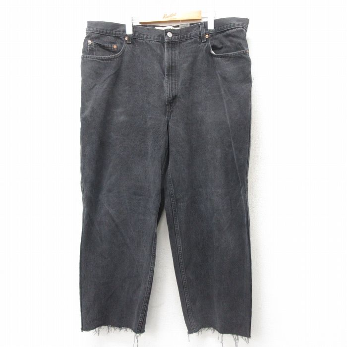 W42★古着 リーバイス Levis 560 ジーンズ メンズ コットン 黒 ブラック デニム 25feb10 中古 ボトムス ジーパン Gパン ロング パンツ