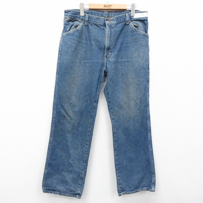 W37★古着 ビッグベン BIG BEN ジーンズ メンズ 00年代 00s ヒゲ コットン 紺 ネイビー デニム 25feb12 中古 ボトムス ジーパン Gパン ロング パンツ