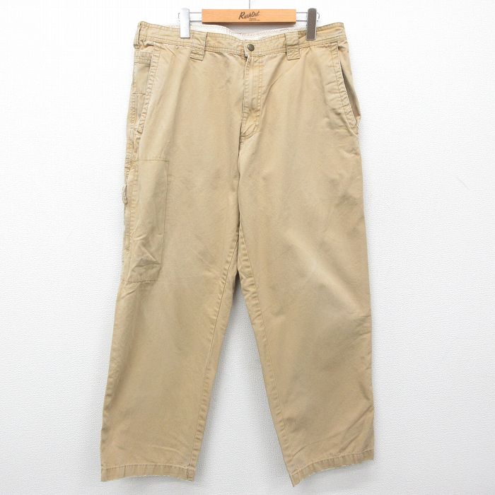 W38★古着 コロンビア COLUMBIA パンツ メンズ 00年代 00s コットン ベージュ カーキ 25feb12 中古 ボトムス ロング
