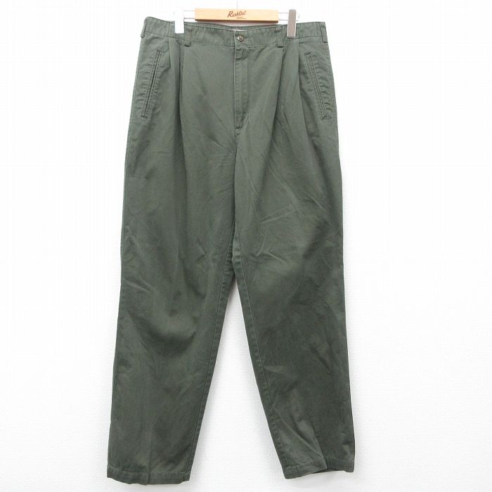 W34★古着 ビューグルボーイ パンツ メンズ 00年代 00s 濃緑 グリーン 【spe】 25feb12 中古 ボトムス ロング