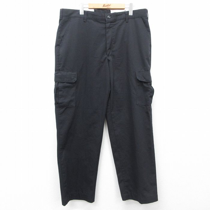 W40★古着 レッドキャップ ワーク カーゴ パンツ メンズ 00年代 00s 大きいサイズ 黒 ブラック 25feb12 中古 ボトムス ロング
