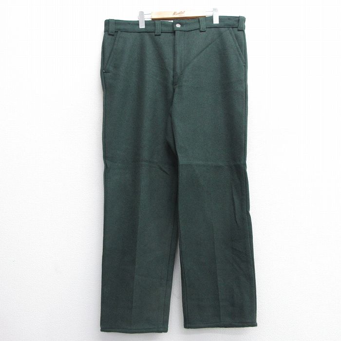 W40★古着 CODET パンツ メンズ 90年代 90s ウール カナダ製 緑 グリーン 25feb12 中古 ボトムス ロング