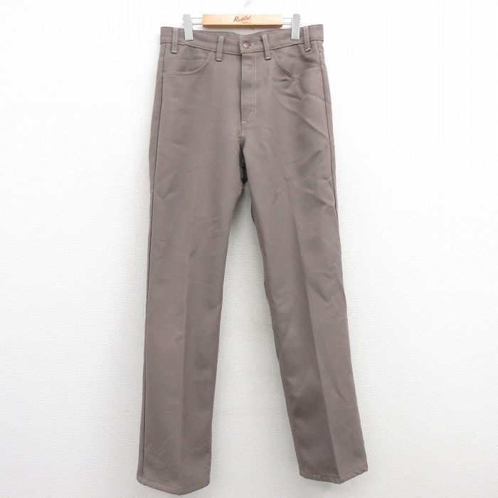 W34★古着 リーバイス Levis パンツ メンズ 80年代 80s USA製 茶系 ブラウン 25feb12 中古 ボトムス ロング