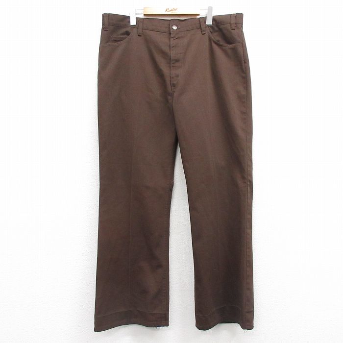 W42★古着 リーバイス Levis パンツ メンズ 80年代 80s スタプレ 大きいサイズ タロン 濃茶 ブラウン 【spe】 25feb12 中古 ボトムス ロング