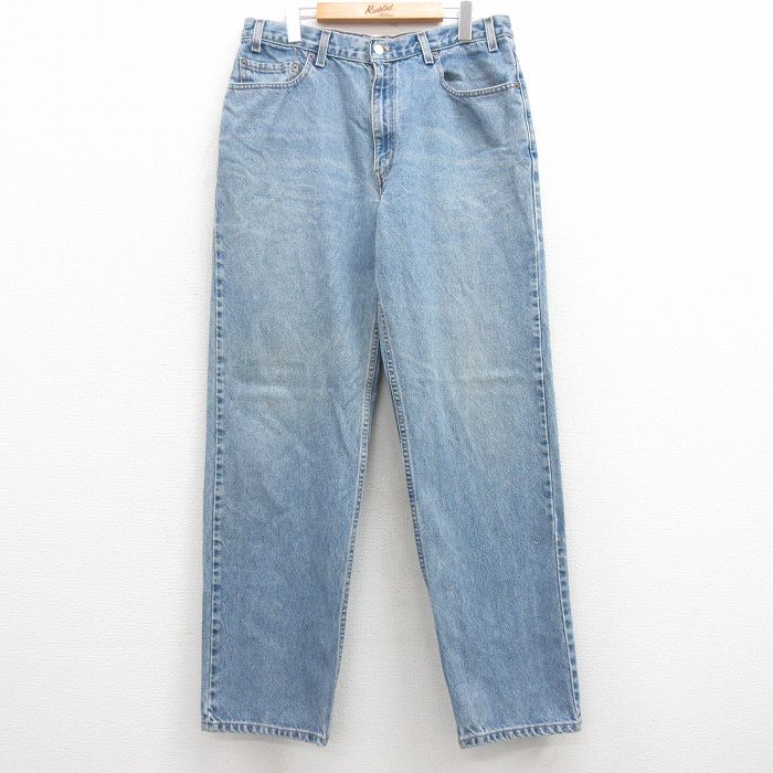 【50%OFF】W36★古着 リーバイス Levis ジーンズ メンズ 00年代 00s ヒゲ コットン 紺 ネイビー デニム 25feb12 中古 ボトムス ジーパン Gパン ロング パンツ