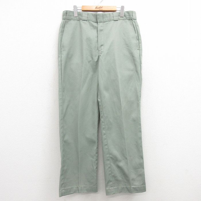W36★古着 エルエルビーン LLBEAN ワーク パンツ メンズ 80年代 80s USA製 タロン 緑系 グリーン 25feb12 中古 ボトムス ロング