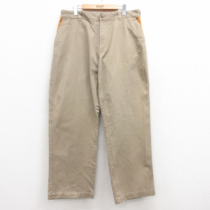 W36★古着 オービス ORVIS パンツ メンズ 00年代 00s コットン ベージュ カーキ 25feb13 中古 ボトムス ロング