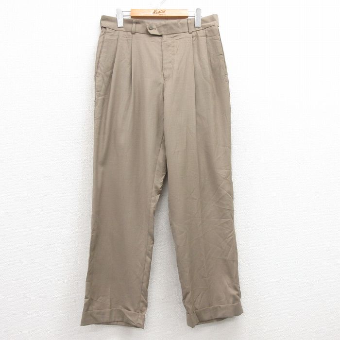 W33★古着 パンツ メンズ 00年代 00s 薄茶 ブラウン 25feb13 中古 ボトムス ロング