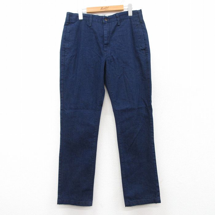 W32★古着 リーバイス Levis パンツ メンズ 紺 ネイビー 25feb14 中古 ボトムス ロング