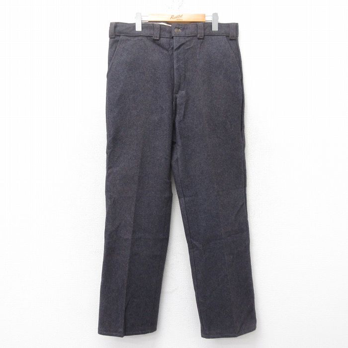 W37★古着 CODET パンツ メンズ 90年代 90s ウール カナダ製 紺 ネイビー 25feb15 中古 ボトムス ロング