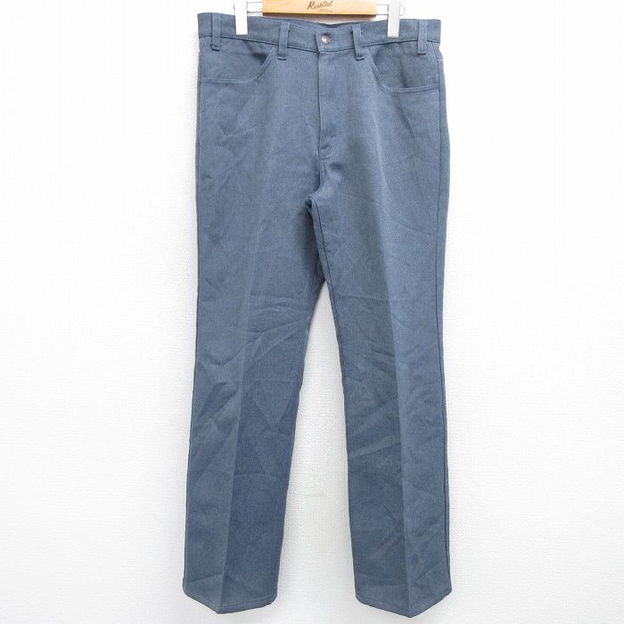 W34★古着 リーバイス Levis 517 パンツ メンズ 80年代 80s ブーツカット タロン 紺系 ネイビー 25feb17 中古 ボトムス ロング