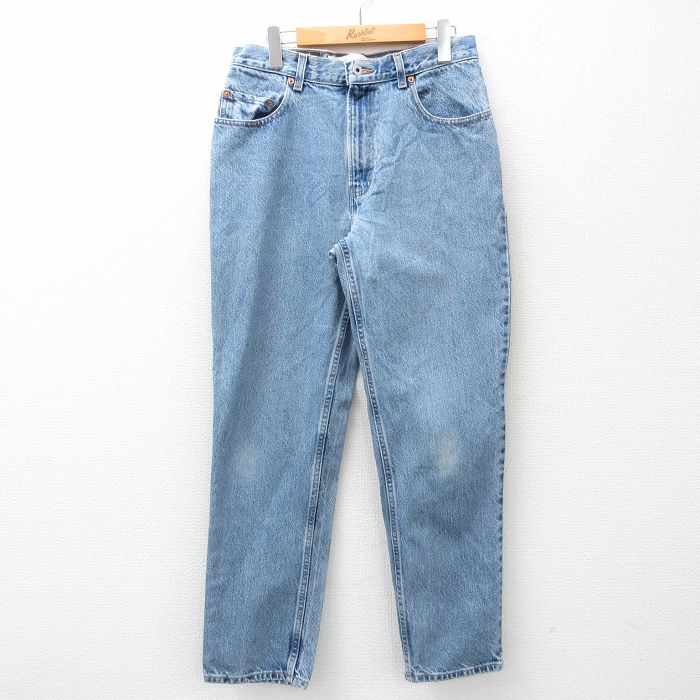 W32★古着 ギャップ GAP ジーンズ メンズ 00年代 00s テーパード コットン 紺 ネイビー デニム 25feb18 中古 ボトムス ジーパン Gパン ロング パンツ