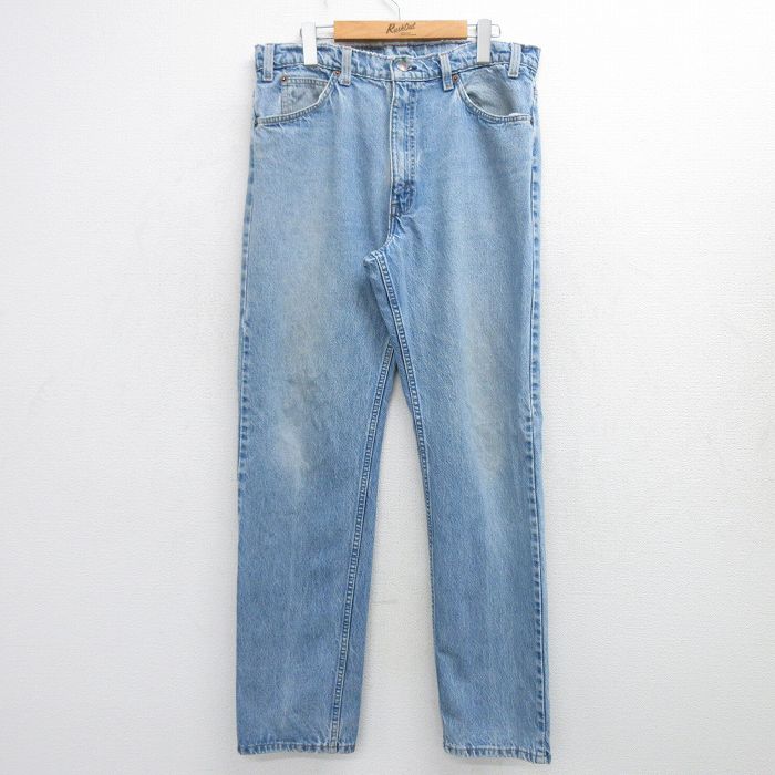 W36★古着 リーバイス Levis 509 ジーンズ メンズ 90年代 90s コットン USA製 紺 ネイビー デニム 25feb19 中古 ボトムス ジーパン Gパン ロング パンツ