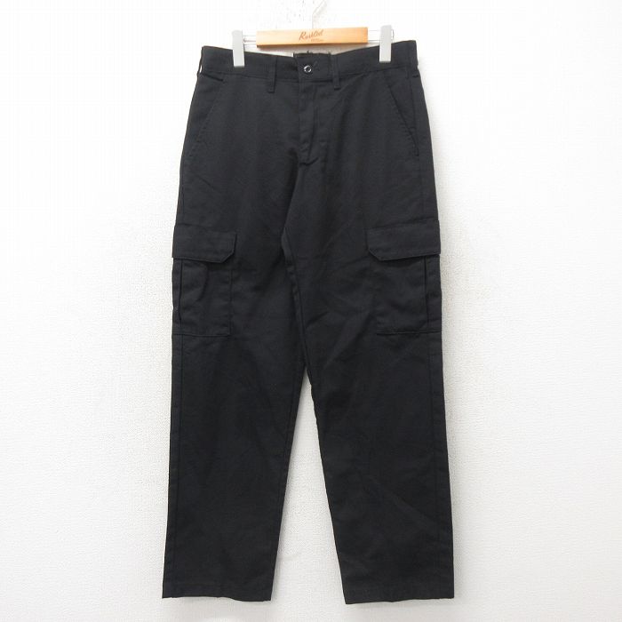 W31★古着 レッドキャップ ワーク カーゴ パンツ メンズ 黒 ブラック 25feb19 中古 ボトムス ロング