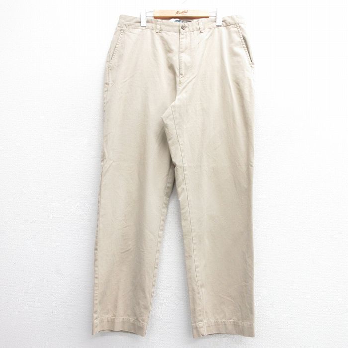 W38★古着 ラルフローレン Ralph Lauren ブランド チノ パンツ チノパン メンズ 90年代 90s PROSPECT コットン ベージュ カーキ 25feb19 中古 ボトムス ロング