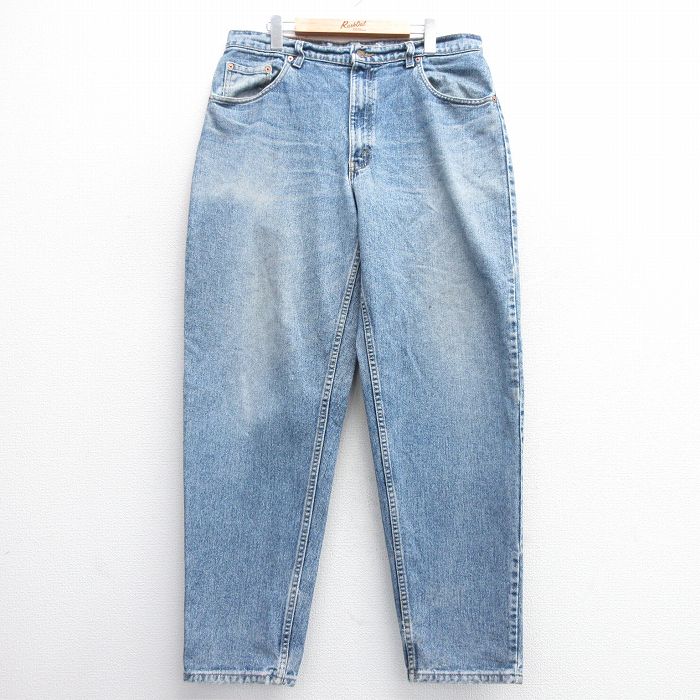 W37★古着 リーバイス Levis 560 ジーンズ メンズ 90年代 90s テーパード コットン USA製 紺 ネイビー デニム 【spe】 25feb19 中古 ボトムス ジーパン Gパン ロング パンツ
